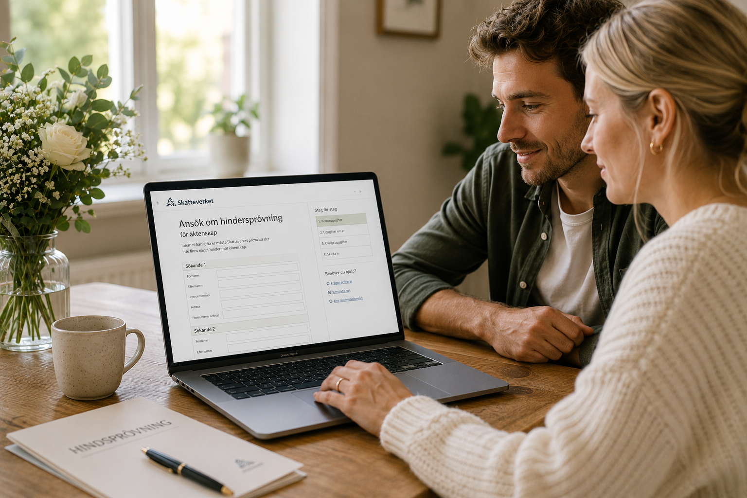 Par som ansöker om hindersprövning digitalt